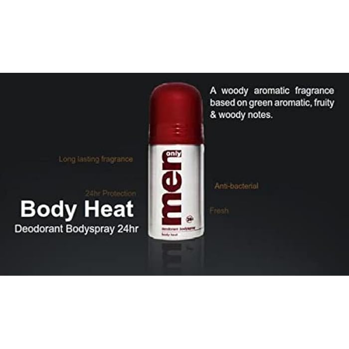 Men Only Body Heat - Body Spray - - 150ml - Image 2